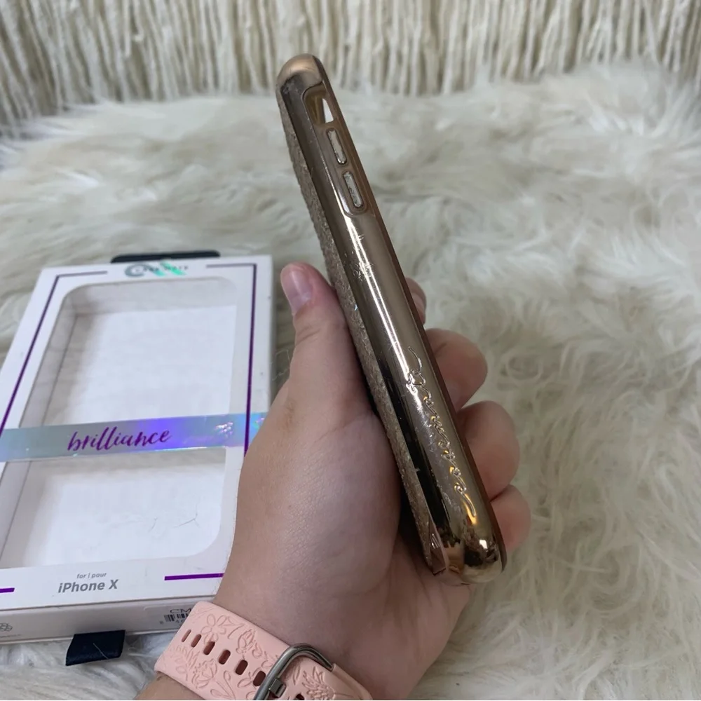 Case-Mate Gold Sequin iPhone X Phone Case